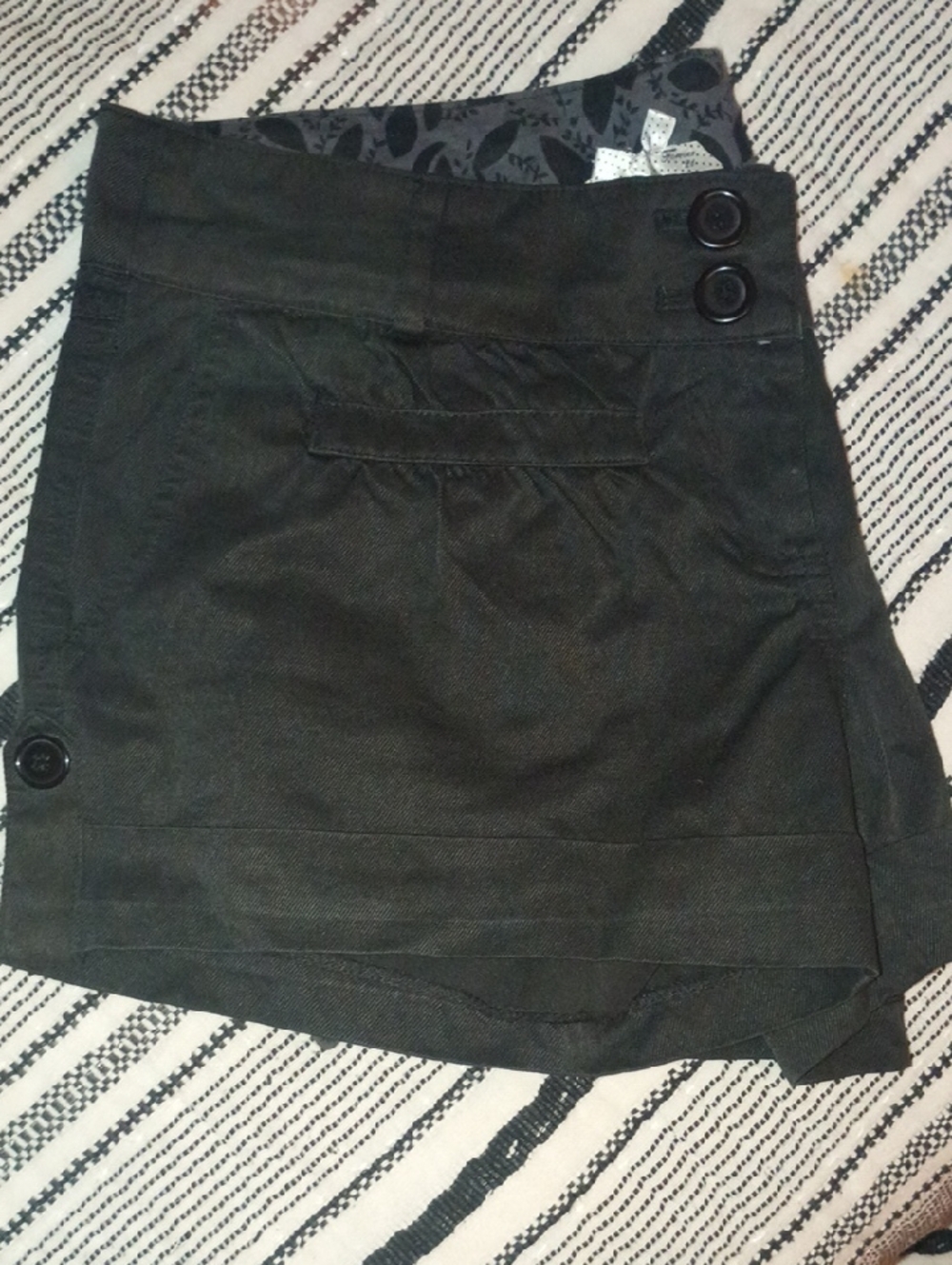 Forever 21 Black Mini Shorts with Button Accent